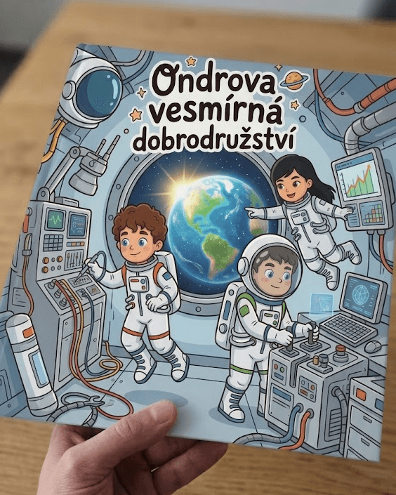 Ukázka personalizované knihy Ondrova vesmírná dobrodružství