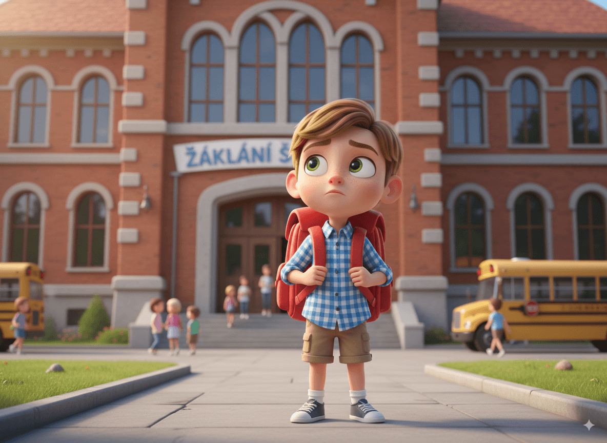 Tomík jde poprvé do školy!